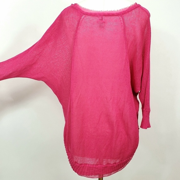 a.moon Lightweight Raglan Dolman Sleeve Knit Top M - Picture 4 of 8